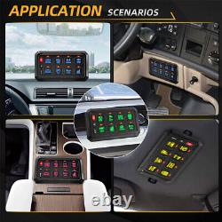 RGB 8 Gang Switch Panel On-Off LED Circuit Control For Jeep Off-Road UTV Marine