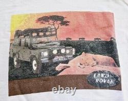 Rare Vintage 90s Land Rover Defender Vehicle Off Road Truck T Shirt Safari XL