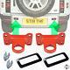 Red/orange Rear Tow Hook Loop Kit For Defender X Recovery Point Offroad +inserts