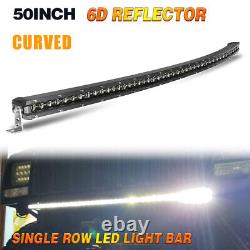 Roof 50'' 52inch LED Light Bar Flood Spot Combo Truck Roof Driving 4X4 Offroad