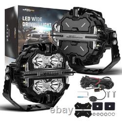 Round LED Auxiliary Driving Lights 270° Beam For Off Road 4WD Truck Marine 6000K