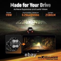 Round LED Auxiliary Driving Lights 270° Beam For Off Road 4WD Truck Marine 6000K