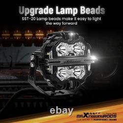 Round LED Auxiliary Driving Lights 270° Beam For Off Road 4WD Truck Marine 6000K