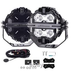 Round LED Auxiliary Driving Lights 270° Beam For Off Road 4WD Truck Marine 6000K