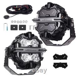 Round LED Auxiliary Driving Lights 270° Beam For Off Road 4WD Truck Marine 6000K