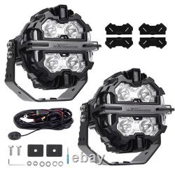 Round LED Auxiliary Driving Lights 270° Beam For Off Road 4WD Truck Marine 6000K
