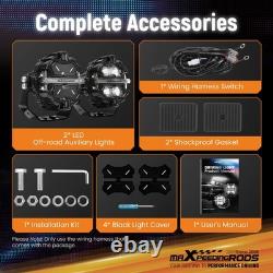 Round LED Driving Lights 160W Spot Beam RGB For Off Road SUV ATV Marine Boat 12V