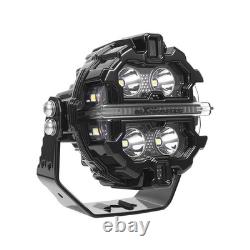 Round LED Driving Lights 160W Spot Beam RGB For Off Road SUV ATV Marine Boat 12V