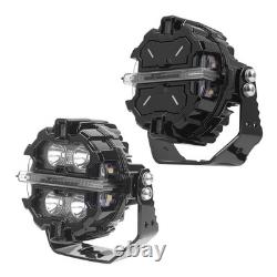 Round LED Driving Lights 160W Spot Beam RGB For Off Road SUV ATV Marine Boat 12V