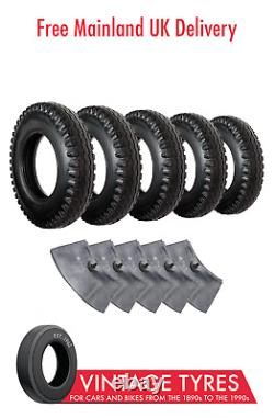 Set of 5 Avon Traction Mileage 700-16 7.00-16C Tyres & Inner Tubes Land Rover