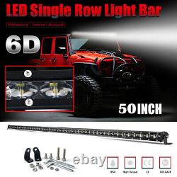 Slim 8 14 20 26 32 LED Work Light Bar Spot Flood Fog Driving ATV SUV Offroad