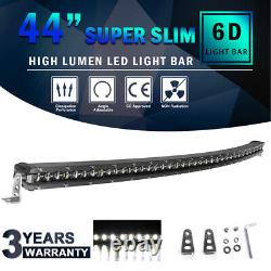 Slim Curved 20 26 32 38 44 50 LED Light Bar Single Row Off Road Driving ATV SUV