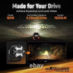 Square LED Driving Light 3.5 160W For Off Road Vehicle White Amber DRL IP68
