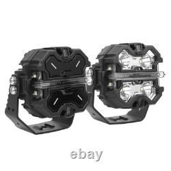 Square LED Driving Light 3.5 160W For Off Road Vehicle White Amber DRL IP68