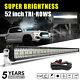 Straight 52inch 1600w Led Light Bar Work Combo Offroad Driving + Wiring Harness