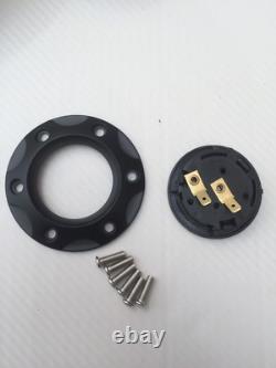 Suede Steering Wheel And Quick Release Snap Off Boss Kit Hub 330mm 13 Inch