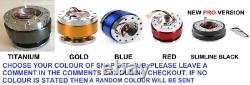 Suede Steering Wheel And Quick Release Snap Off Boss Kit Hub 330mm 13 Inch