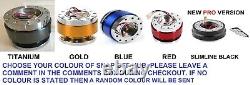 Suede Steering Wheel And Quick Release Snap Off Boss Kit Hub 350mm 13.7 Inch