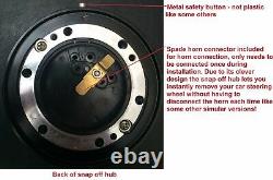 Suede Steering Wheel And Quick Release Snap Off Boss Kit Hub 350mm 13.7 Inch