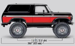 Traxxas 82046-4 TRX-4 1979 Ford BRONCO 110 4WD Rtr Tqi + TRX 3S Combo Red
