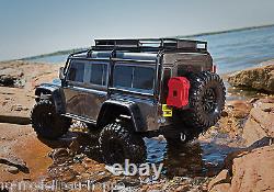 Traxxas TRX-4 Land Rover Defender silber+5000mAh 3S Lipo ID-4A Charger + Winch
