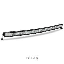 Tri Row Curved LED Light Bar 52 inch 675W F&S Beam Offroad Driving Fog Lamp /53