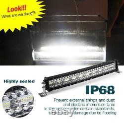 Tri-row 52 Inch 1580w Curved Led Light Bar Driving Offroad Combo Drl Suv Pk 50