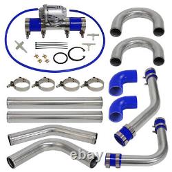 Universal 2.25 57mm Aluminum Turbo Intercooler Pipe + BOV Turbo Blow Off Kit BL