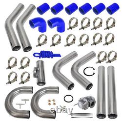 Universal 2.25 57mm Aluminum Turbo Intercooler Pipe + BOV Turbo Blow Off Kit BL