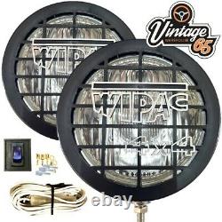 Wipac 6 Driving Lamps 100watt 4X4 Off-Road Stainless Steel, Grilles, Wiring Kit