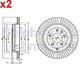 2x Disque De Frein Delphi S'adapte à Land Rover Discovery Iii Iv Range Rover Sdb000634