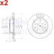 2x Disque De Frein Delphi Compatible Land Rover Freelander Sdb000080
