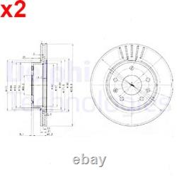 2X Disque de frein DELPHI compatible LAND ROVER Freelander SDB000080 2X Disque de frein DELPHI compatible LAND ROVER Freelander SDB000080