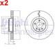 2x Disque De Frein Delphi Compatible Avec Land Rover Range Rover Iv Sport Lr016176