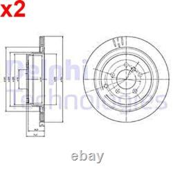 2 disques de frein DELPHI compatibles avec LAND ROVER Range Rover III Sport LR031844