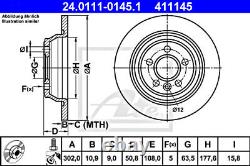 2x Disque de frein ATE adapté pour FORD LAND ROVER Focus II Galaxy Kuga I Mondeo IV 1379931