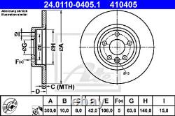 2x Disque de frein ATE pour LAND ROVER Discovery SPORT LR061388