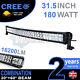 30 180w Courbe Led Cree Light Bar Combo Ip68 Lumière Off Road Driving 4 Roues Motrices Bateau