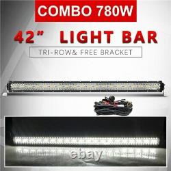 3-row Led Light Bar 42 Straight Combo Beams Led Lampe De Travail Pour 4x4 Vus Tout-terrain