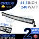 40 240w Courbe Led Cree Light Bar Combo Ip68 Lumière Off Road Driving 4 Roues Motrices Bateau