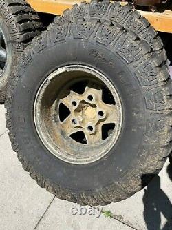 5 Roues En Alliage Land Rover Avec Dick Cepek Crusher Lt285/75r16 Pneumatiques Hors Route