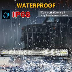 Barre lumineuse de travail LED 42 1550W Quad Tri Row Spot Flood pour conduite hors route de camion 40
