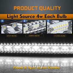 Barre lumineuse de travail LED droite de 52 pouces 3915W Offroad combo blanc + faisceau de câblage