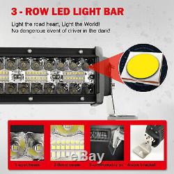 Courbe 52 Led Light Bar Off Road En 4x4 Toit Bar 18w Pods Câblage Lumière