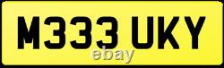 Dirty Car Reg Plaque D’immatriculation M333 Uky / Muddy Vehicle Land Rover Mud Dirt Off Road