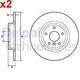 Disque De Frein 2x Delphi S'adapte à Land Rover Discovery Sport Jaguar Xe T4n1742