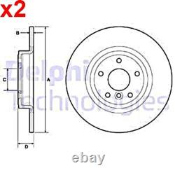 Disque de frein 2X DELPHI s'adapte à LAND ROVER Discovery Sport JAGUAR Xe T4N1742