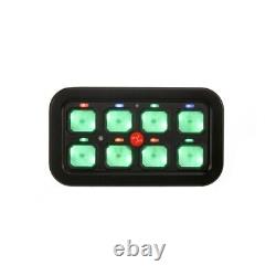 Panneau de commutation de contrôle RGB à 8 gangs, 12V/24V, avec relais LED pour Jeep tout-terrain, camion, VTT et VUS.