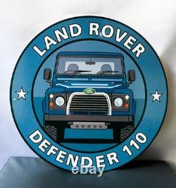Plaque Métallique Rétro Off-Road Land Rover Defender 110 50 cm (19,7)