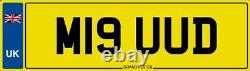 Plaque d'immatriculation boueuse et sale M19 Uud Jeep 4x4 Defender Landrover Trail Off Road Muck
